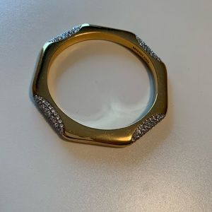 Juicy Couture gold bangle with rhinestones